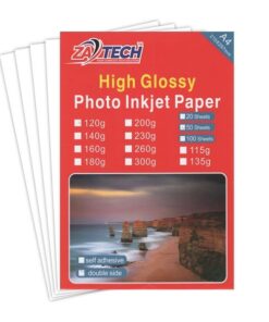 ZATECH A4 2 Side High Gloss Photo Paper 120GSM - 50 Sheet