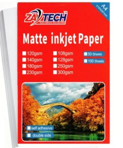 Zatech Matte Inkjet Photo Paper 128GSM (A4X100sheet)