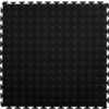 ZEE - PVC Interlocking Rubber Floor Tile - Gym Mats (4-Pack)-Various Colors - Black