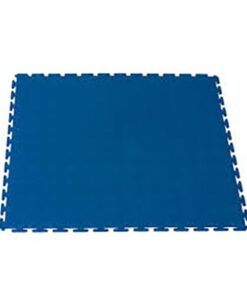 ZEE - PVC Interlocking Rubber Floor Tile - Gym Mats (4-Pack)-Various Colors - Blue