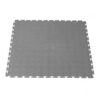 ZEE - PVC Interlocking Rubber Floor Tile - Gym Mats (4-Pack)-Various Colors - Grey