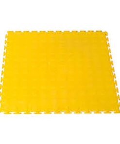 ZEE - PVC Interlocking Rubber Floor Tile - Gym Mats (4-Pack)-Various Colors - Yellow
