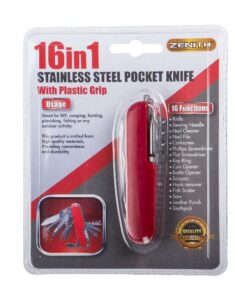 Zenith 16 in 1 Pocket Knife - Red