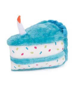 Zippy Paws Pet Birthday Cake Plush Toy - Light Blue
