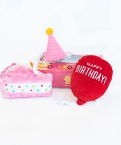 ZippyPaws Birthday Box - Pink 3 Piece