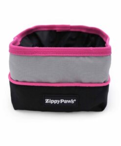 ZippyPaws Collapsible Portable Dog Bowl - Pink