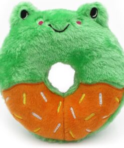ZippyPaws Donutz Buddies Donut Dog Toy With Squeaker (No Stuffing) - Frog