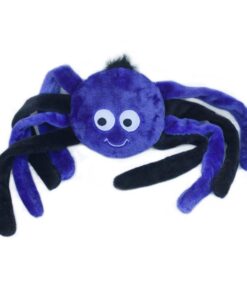 ZippyPaws Grunterz Spider Dog Toy With Grunting Sound & Crinkly Legs - Purple
