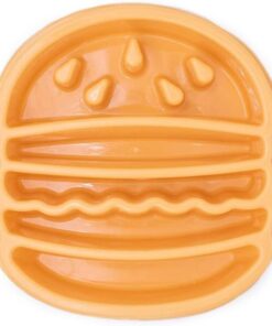 ZippyPaws Happy Bowl Non Slip Slow Feeder Dog Bowl - Hamburger