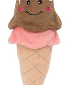ZippyPaws NomNomz Plush Squeaky Dog Toy - Ice Cream