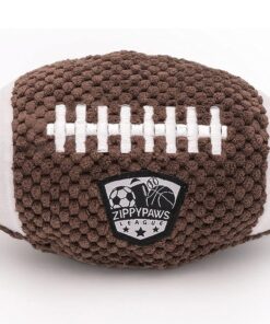 ZippyPaws SportsBallz Plush Ball Dog Toy With Squeaker - Football