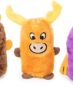 ZippyPaws Squeakie Buddies Dog Toy (3 Pack) - Beaver, Moose & Walrus