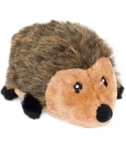 ZippyPaws Squeaky Hedgehog Plush Dog Toy (Small) - Brown