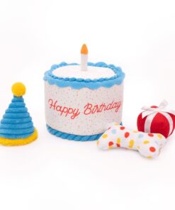 ZippyPaws Zippy Burrow Interactive Hide & Seek Dog Toy - Birthday Cake