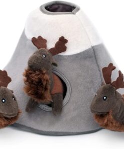 ZippyPaws Zippy Burrow Interactive Hide & Seek Dog Toy - Elk Mountain