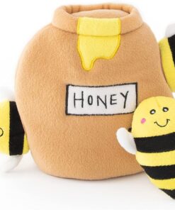 ZippyPaws Zippy Burrow Interactive Hide & Seek Dog Toy - Honey Pot