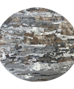 Aman Rugs - Round Grey & Beige Rug - 150 x 150 cm