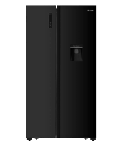 Hisense 514L Black Glass Fridge Side By Side H670SMIB-WD – Zambia
